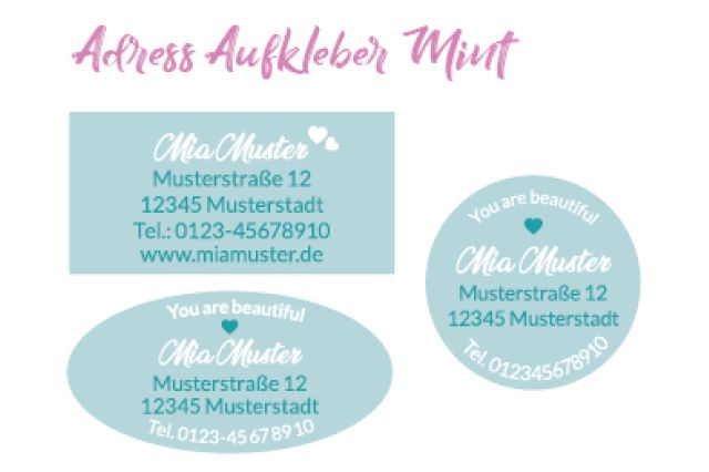 Adress-Aufkleber bunt