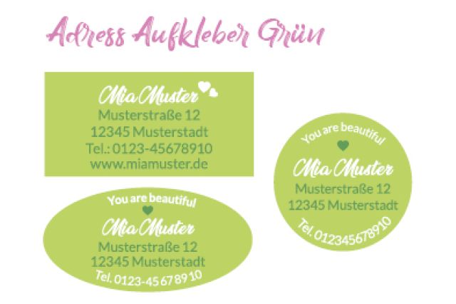 Adress-Aufkleber bunt