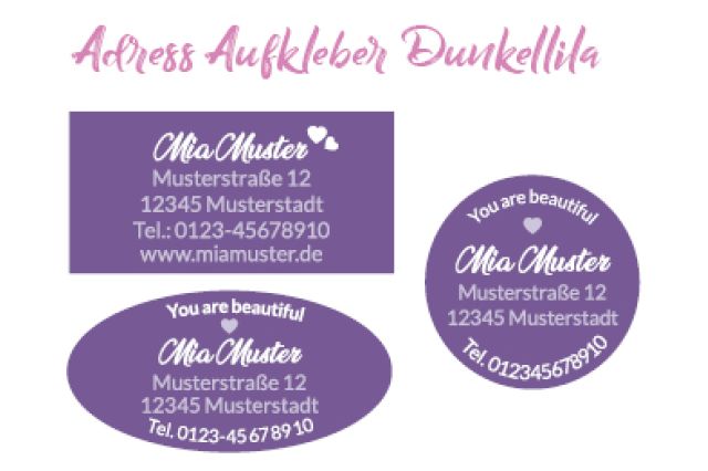 Adress-Aufkleber bunt