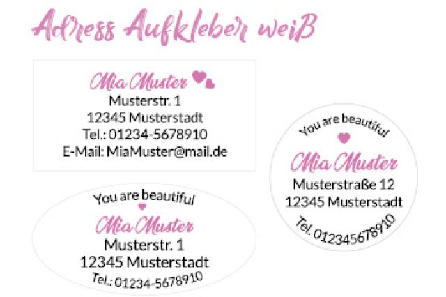 Adress-Aufkleber bunt