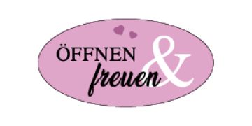 Aufkleber Öffnen & Freuen