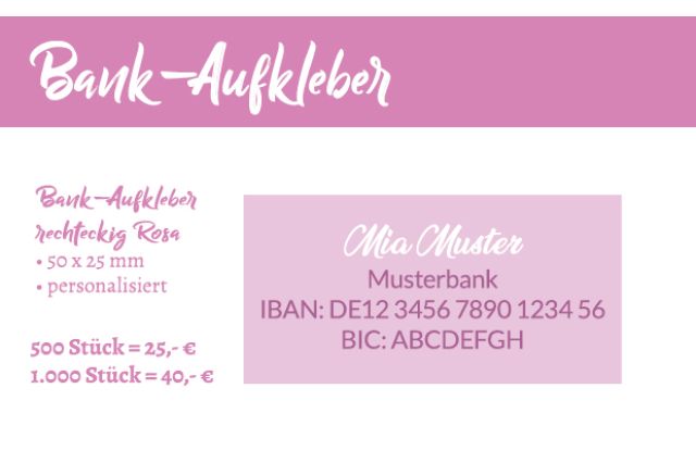 Bank-Aufkleber