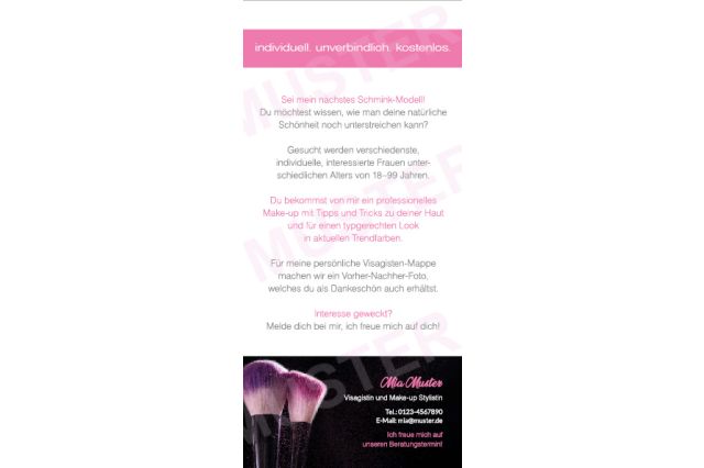 Flyer Schminkmodelle