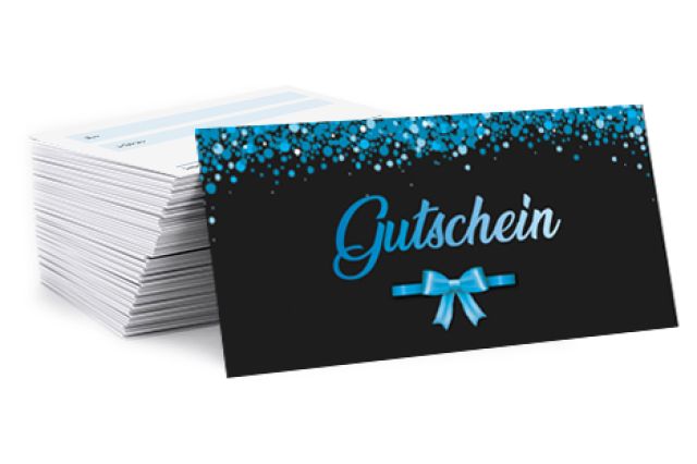 Gutscheine blau