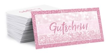 Gutscheine Rosa Glitzer