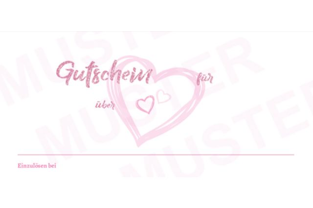 Gutscheine Rosa Glitzer