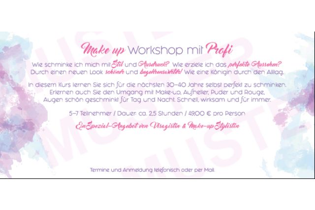 Make-up Workshop mit Profi