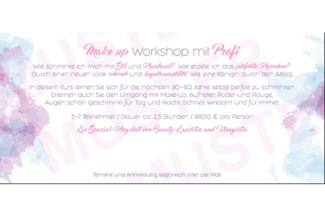 Make-up Workshop mit Profi