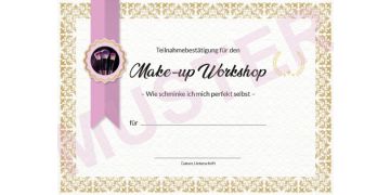 Teilnahmebestätigung Make-up Workshop