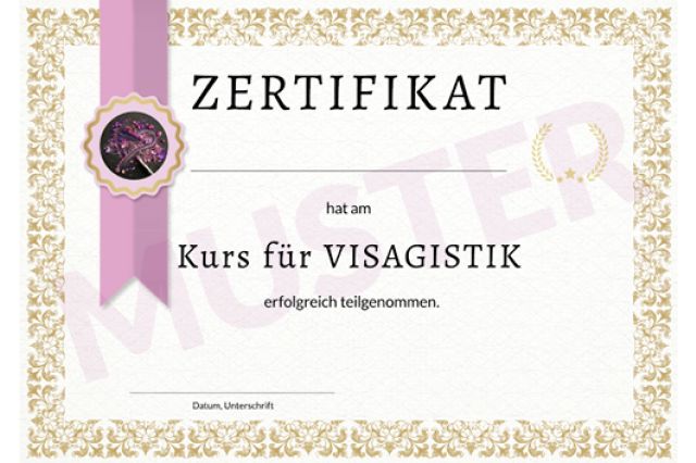 Zertifikate Kurs für Visagistik